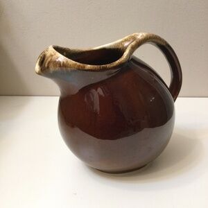 Hull Oven Proof USA   Glazed Brown Pitcher  Vintage Mid Century Pottery
